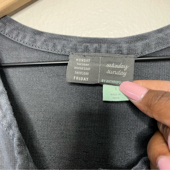 Anthropologie Saturday Sunday Women Jumpsuit Boiler Elastic Waist Straight Leg - Picture 3 of 13